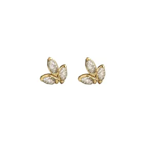 Three Leaves Stones Studs (More colors available)