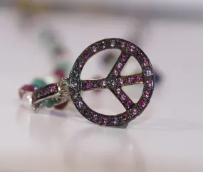 Tie-Dye Peace Sign Detachable Charm