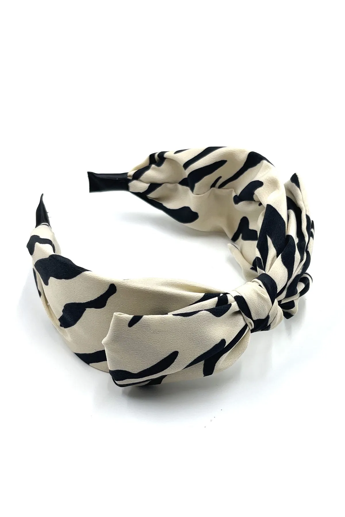 Tiger pattern headband with bow