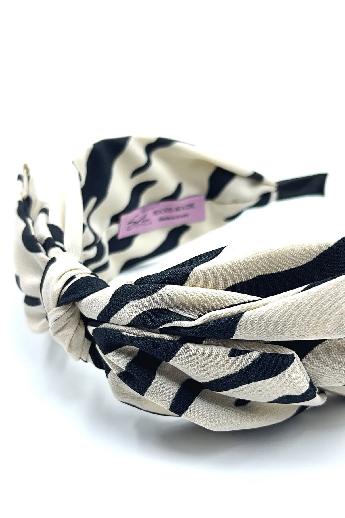 Tiger pattern headband with bow