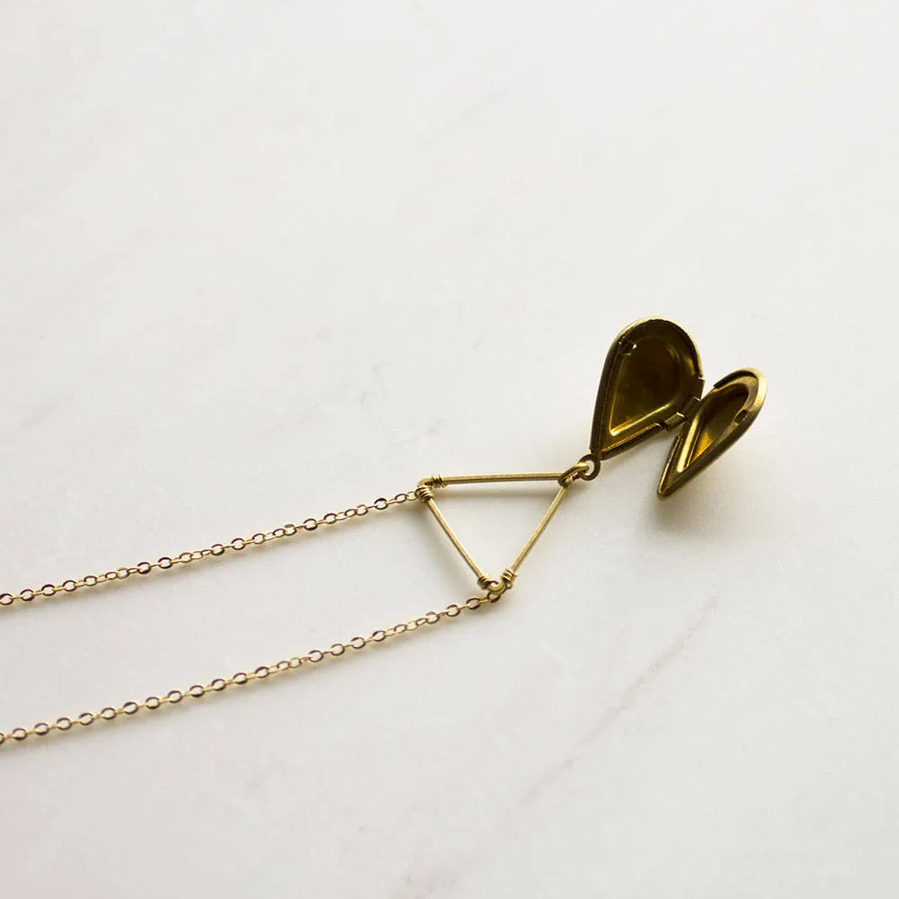 Triangle Locket Necklace