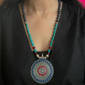 Tribal Pendant Necklace With Stones