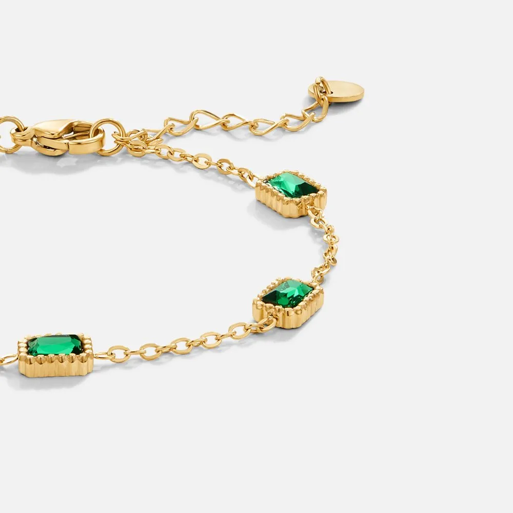 Trinity Emerald Bracelet