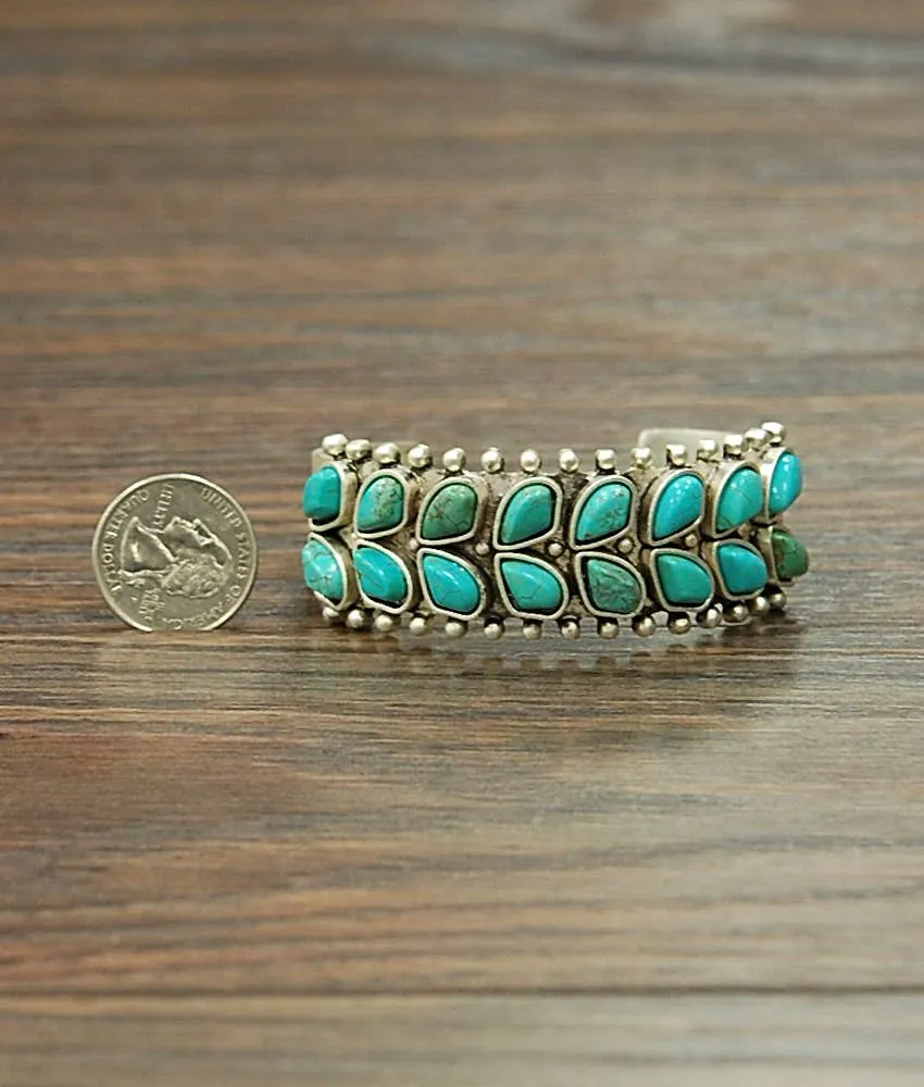 Turquoise Cuff Bracelet at Bourbon Cowgirl