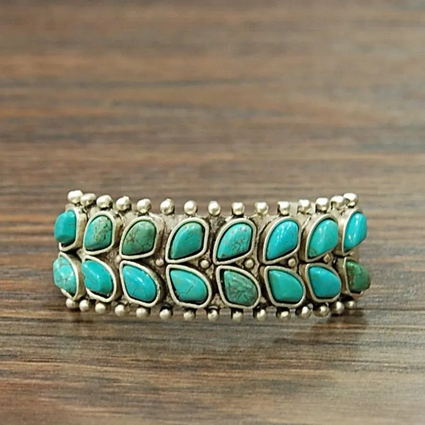 Turquoise Cuff Bracelet at Bourbon Cowgirl