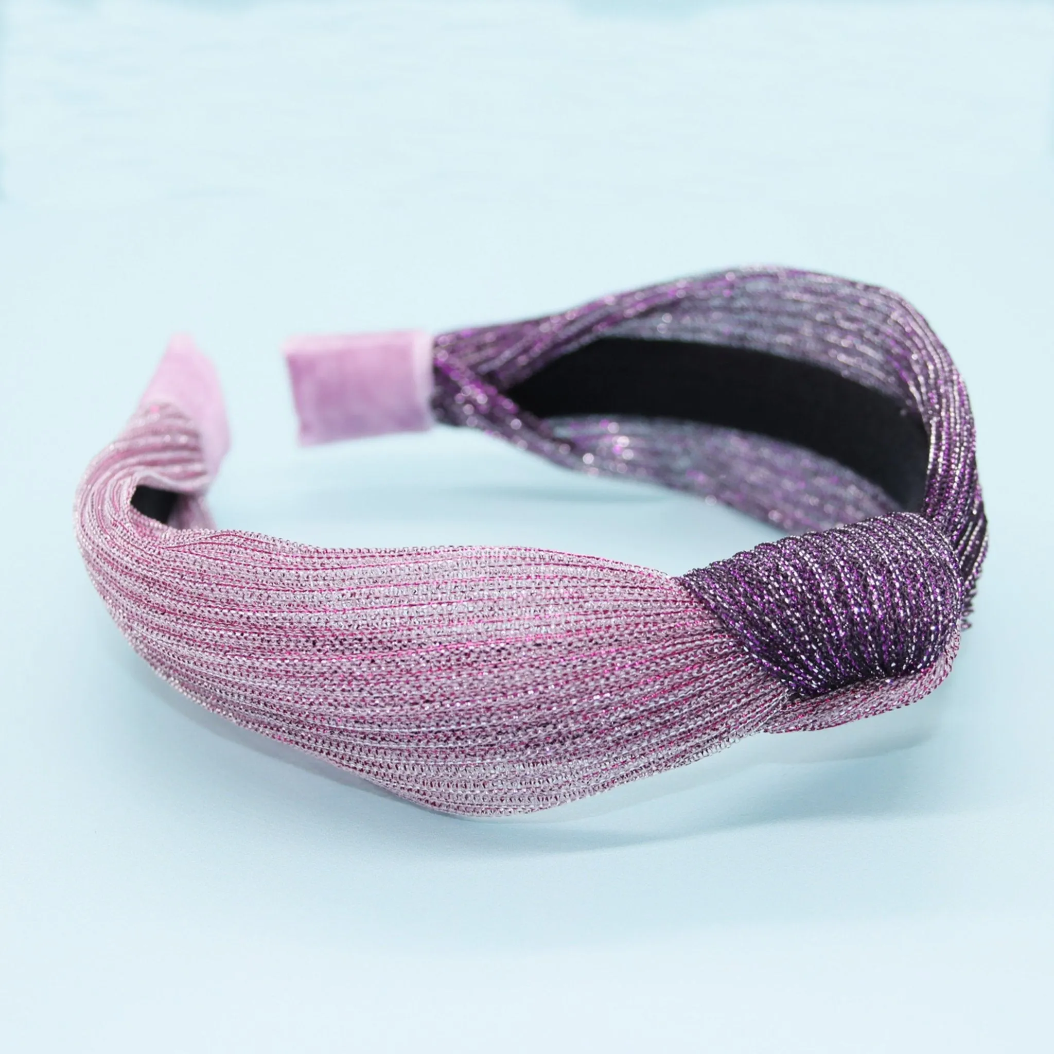 Two Tone Pleated Knot Headband