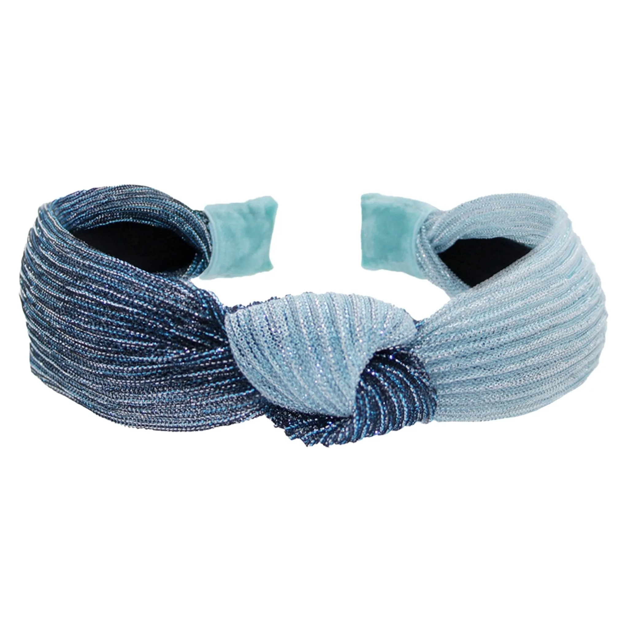 Two Tone Pleated Knot Headband