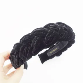 velvet braided headband silk velvet hairband luxury plaited hair accessory