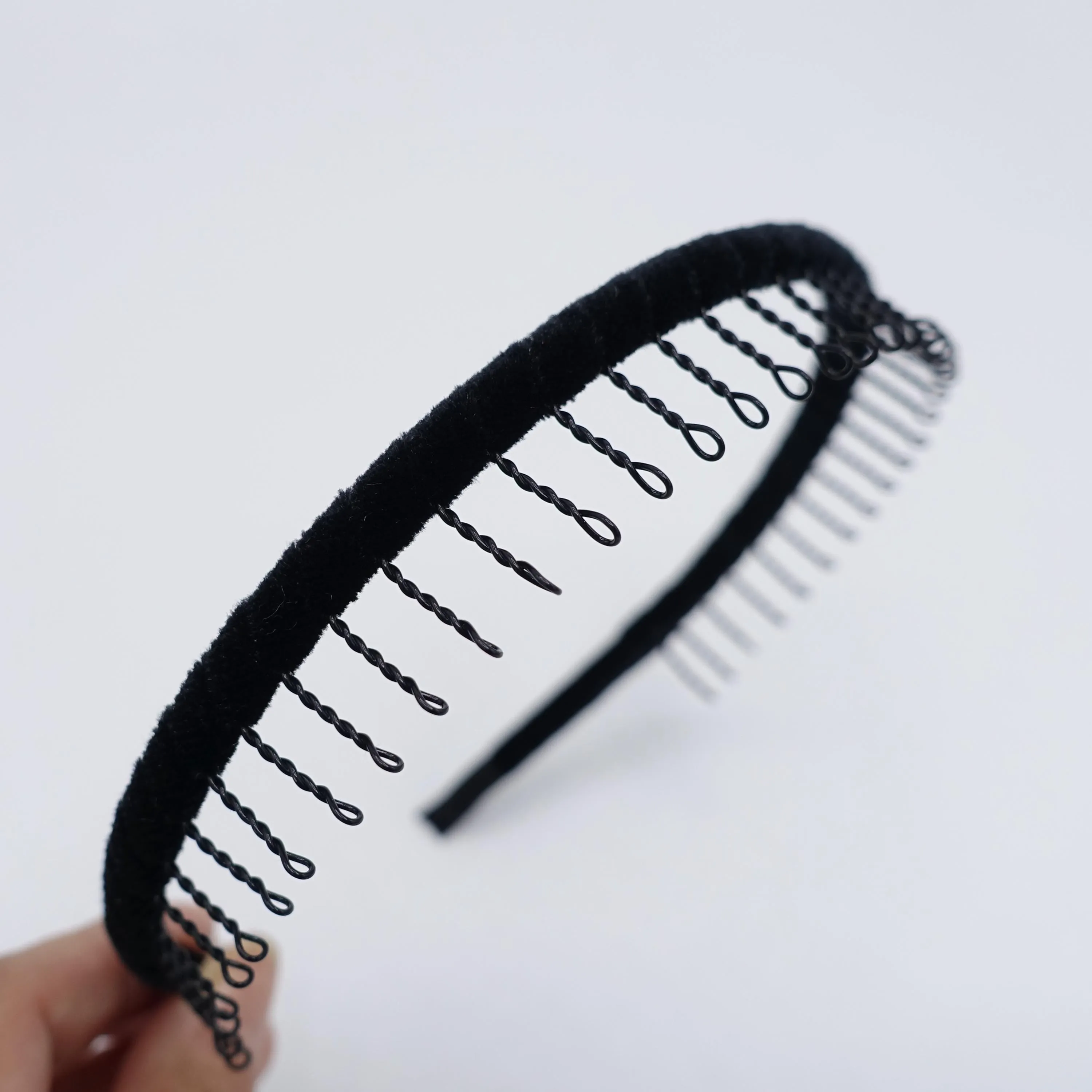 velvet comb headband, velvet wrap hairband for women