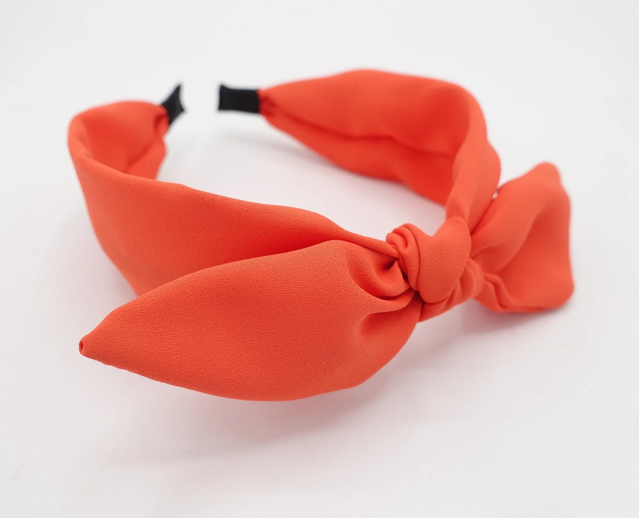 vibrant color wired hair bow headband chiffon casual adjustable bow hairband woman hair accessory