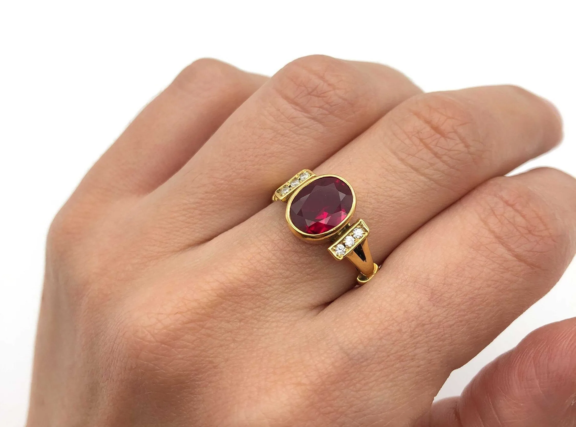 Vintage Ruby Ring - Gold Ruby Ring - July Birthstone Ring