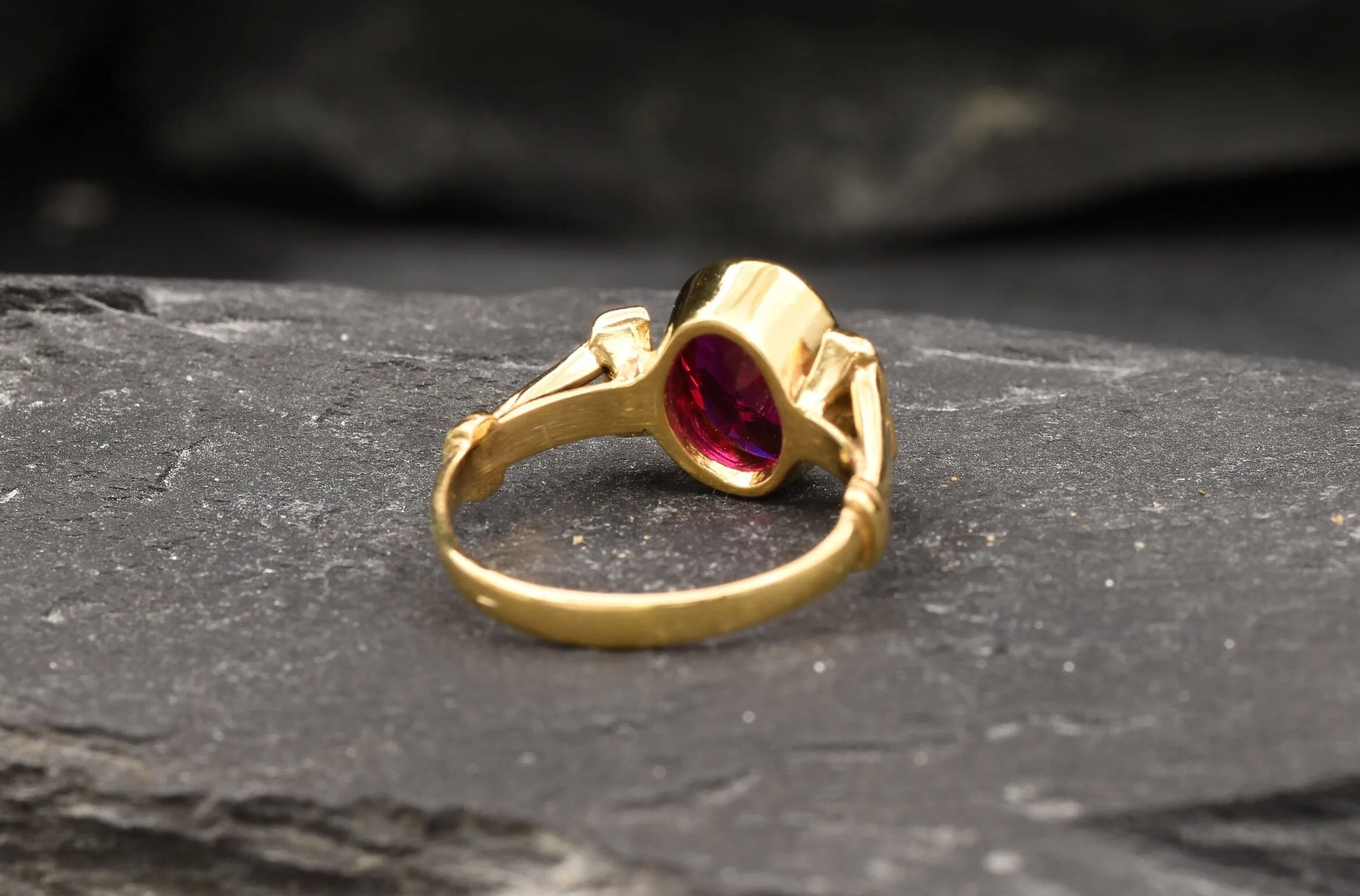 Vintage Ruby Ring - Gold Ruby Ring - July Birthstone Ring