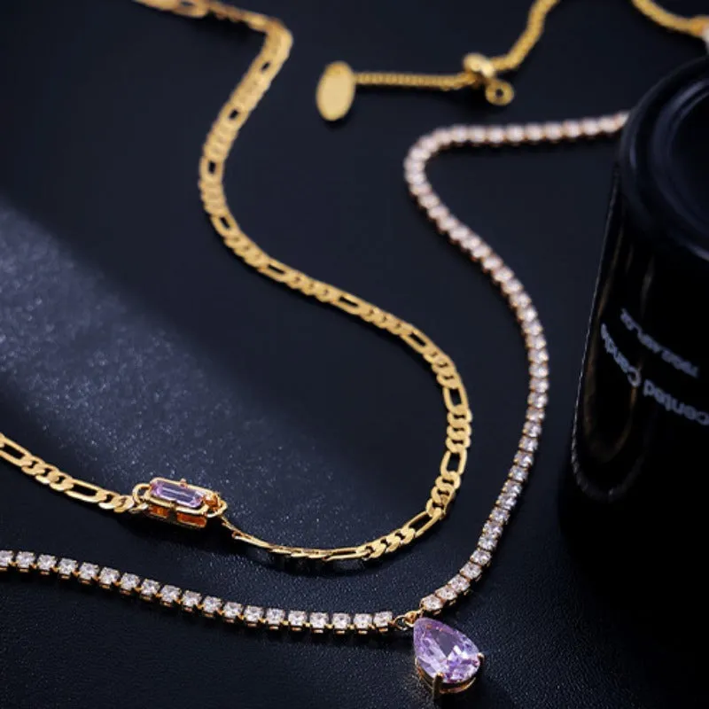 Violet Zircon Necklaces