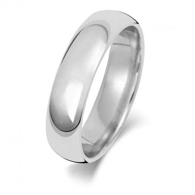 Wedding Band 9K Trad Court 5mm Wedding  Ring W165WH