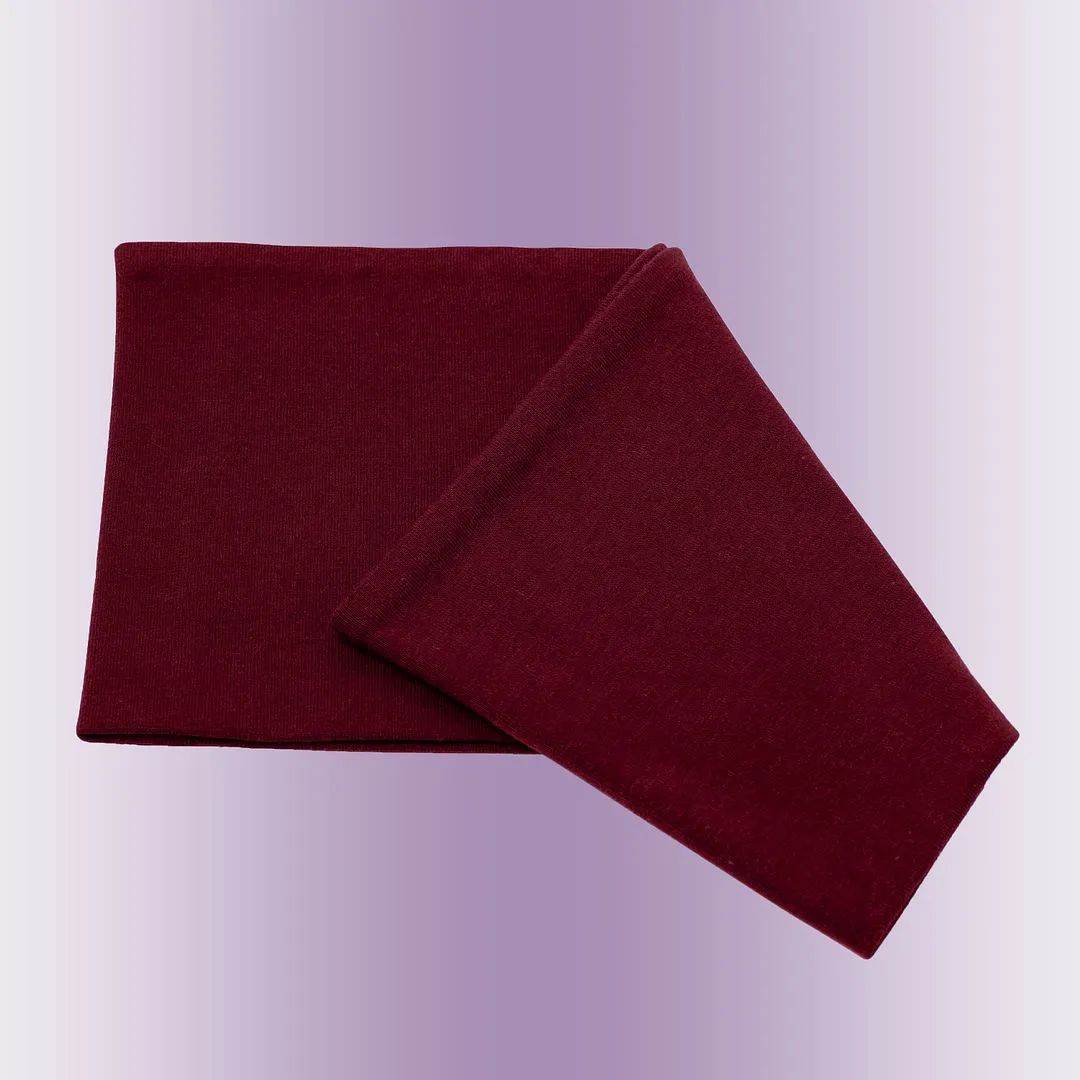 Women's Headbands Cotton Jersey 5" Wide Yoga Fitness Fashion Made in the USA Burgundy