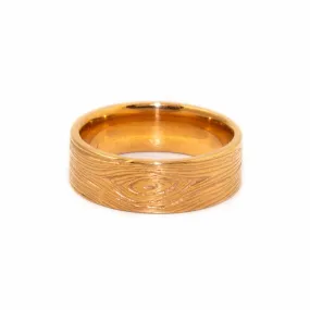 Woodgrain X Rose Wedding Band