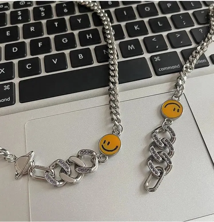 Yellow Smiley Necklace