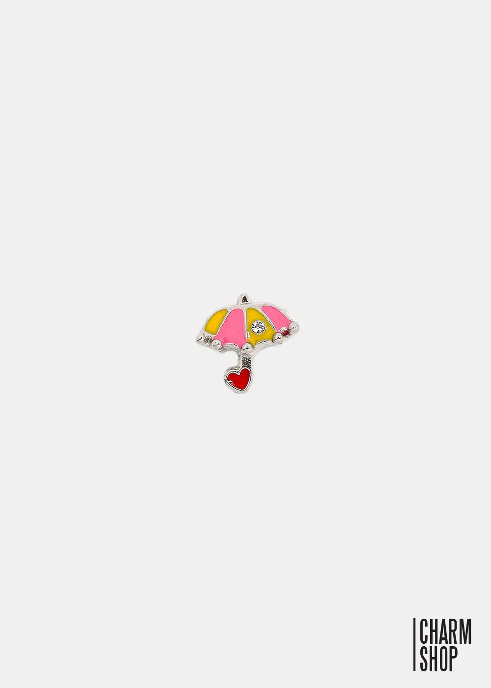 Yellow/Pink Umbrella Locket Charm