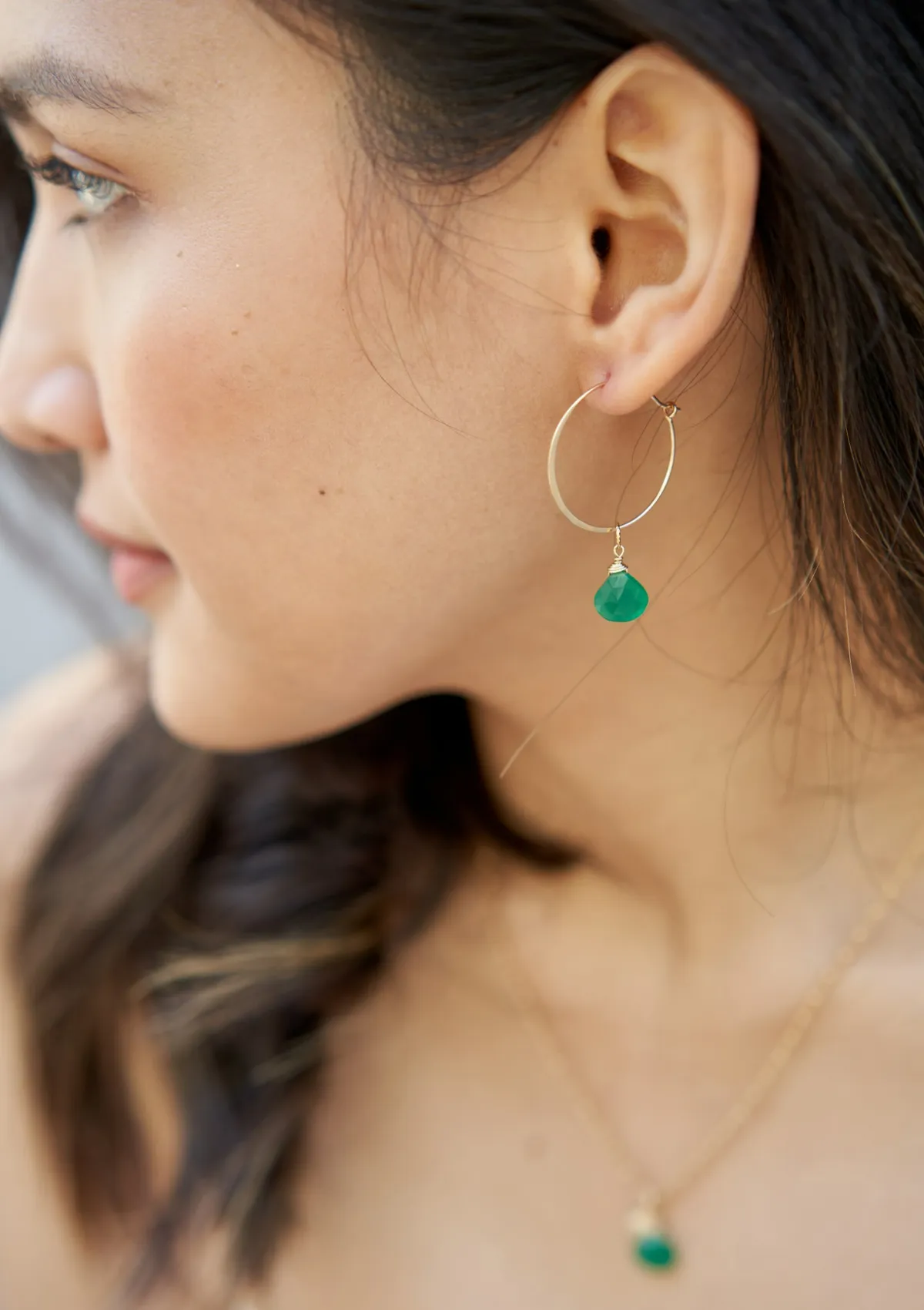 Your Own Gem Hoop Earrings