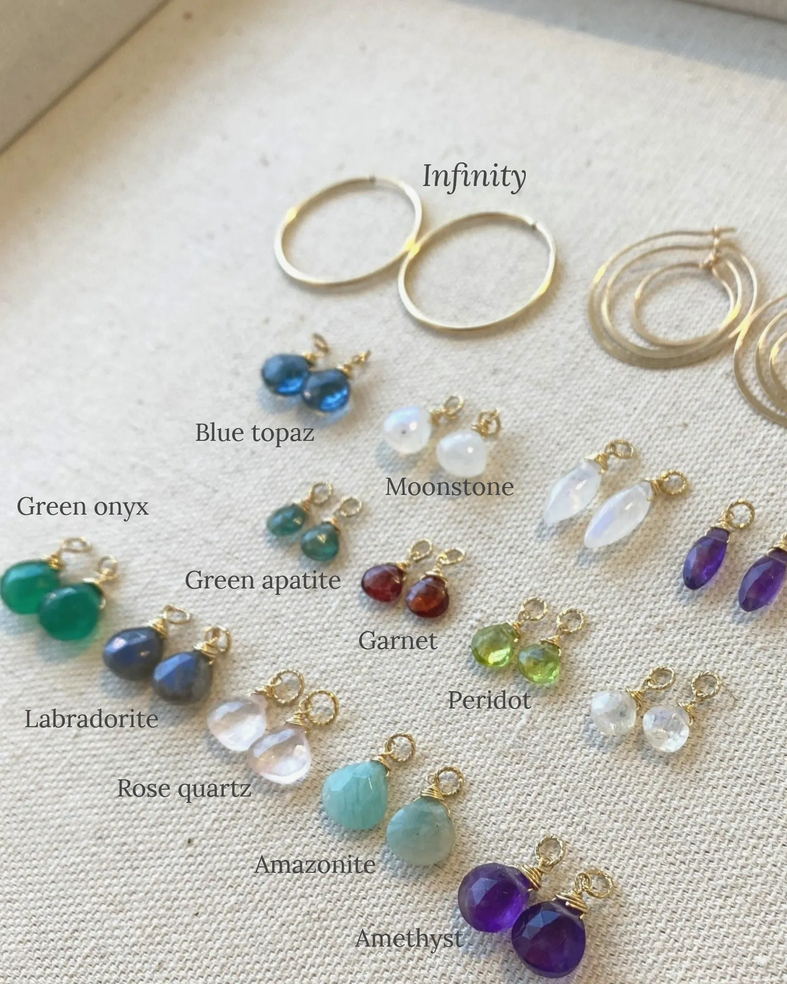 Your Own Gem Hoop Earrings