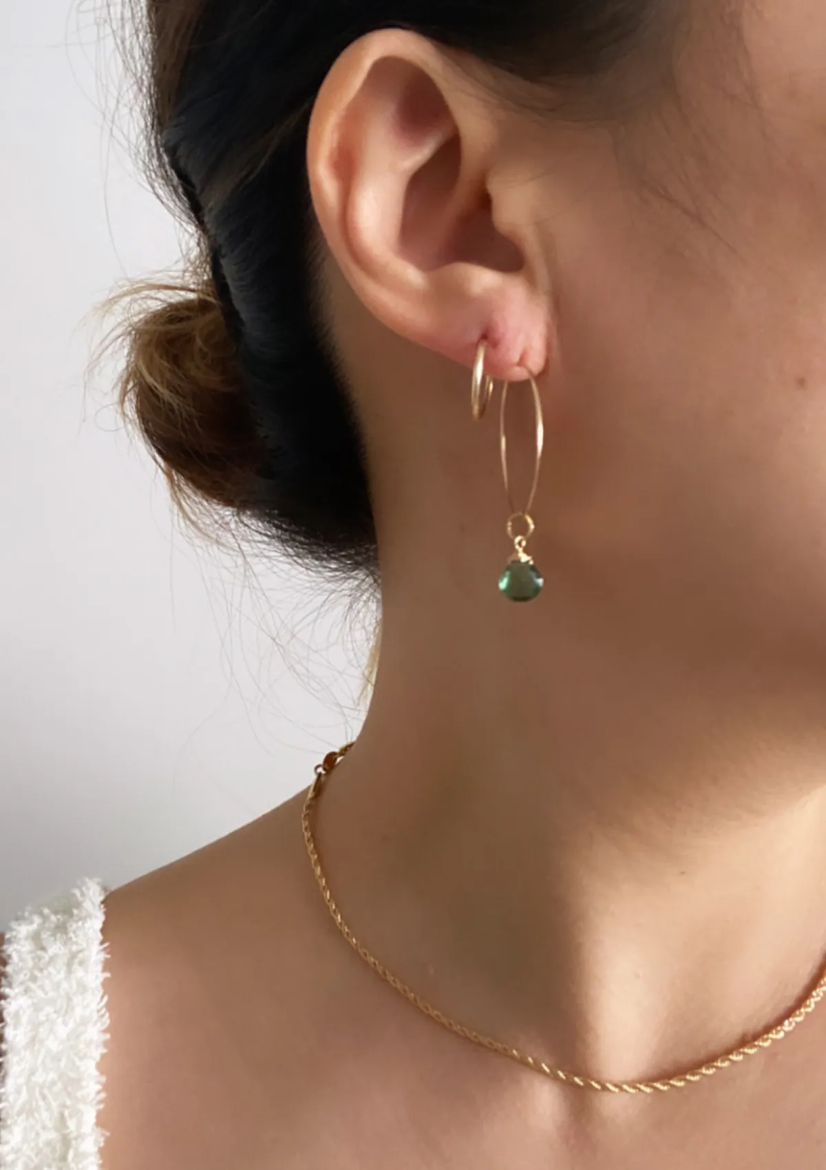 Your Own Gem Hoop Earrings