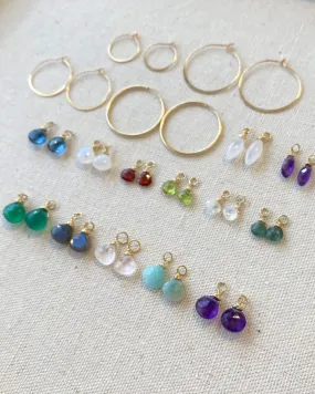 Your Own Gem Hoop Earrings