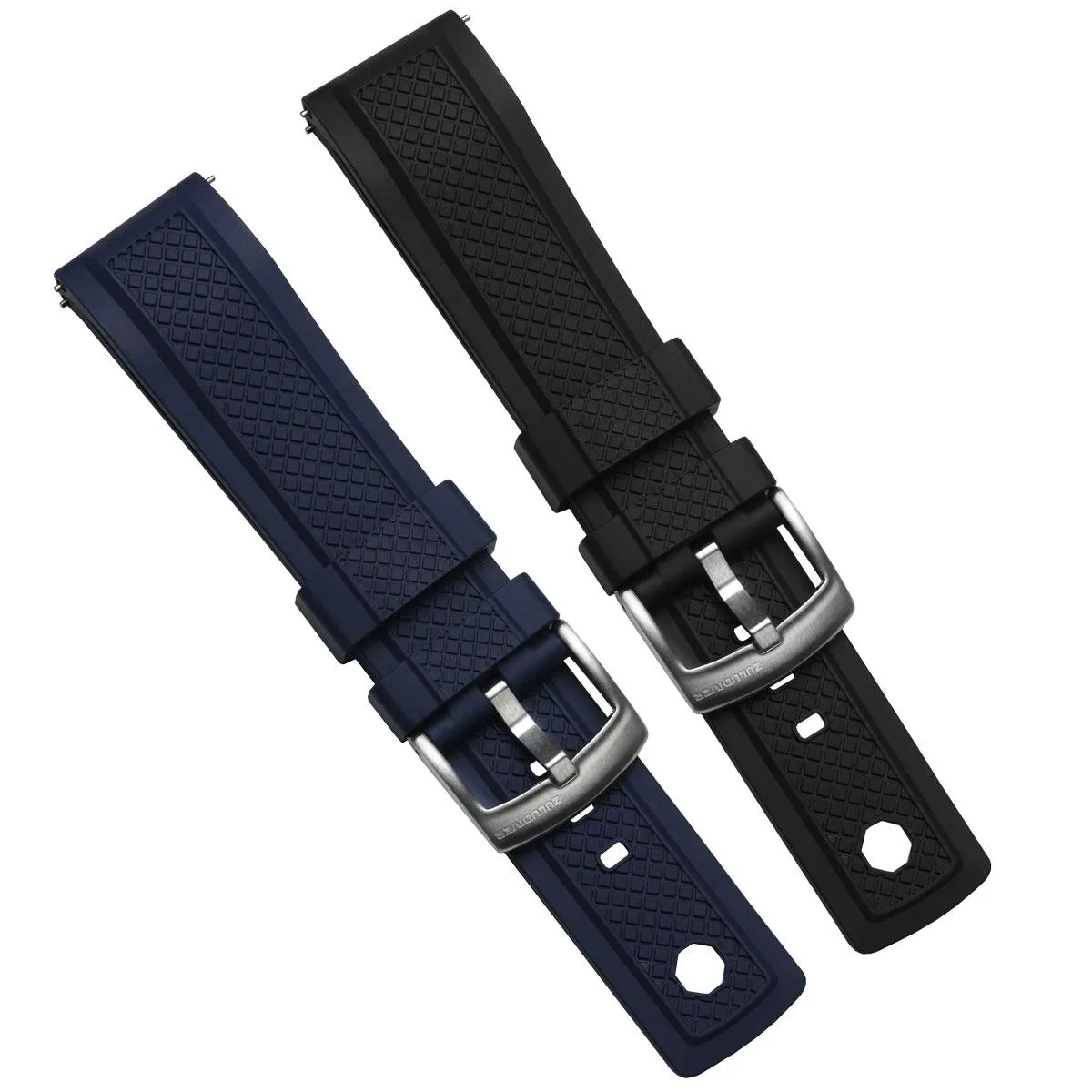 ZULUDIVER Hartland FKM Rubber Watch Strap - Blue