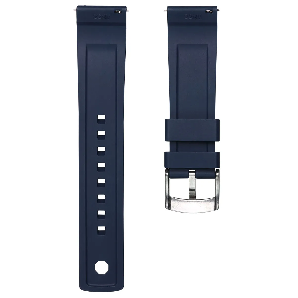 ZULUDIVER Hartland FKM Rubber Watch Strap - Blue